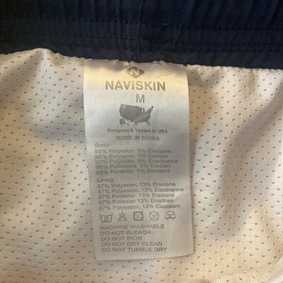 Mens‎ Naviskin Running Workout 5" Shorts Quick Dry Navy M #2 - Picture 6 of 6